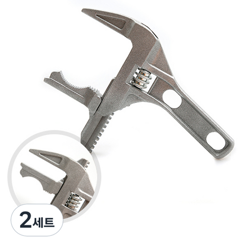 지오비즈 양면 몽키 스패너 실버, 2세트