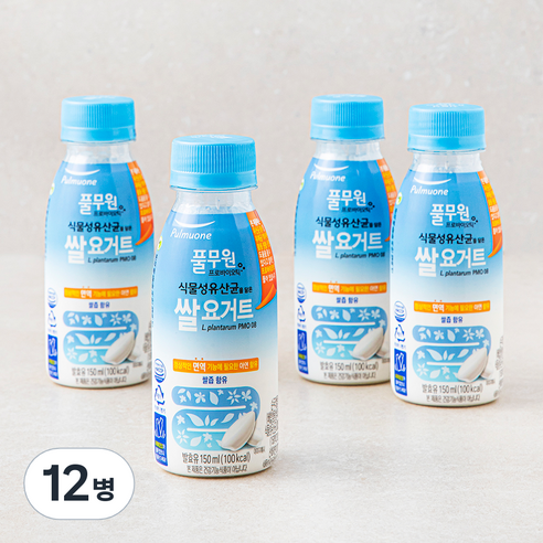 풀무원녹즙 식물성유산균 쌀 요거트, 150ml, 1개입, 12개