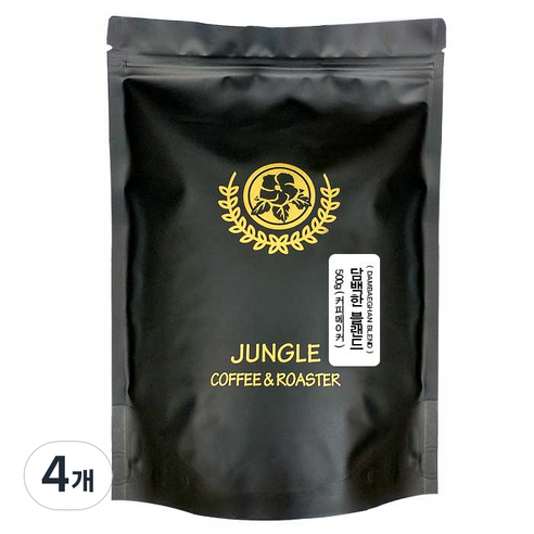 담백한 블랜드 분쇄커피, 500g, 커피메이커, 4개