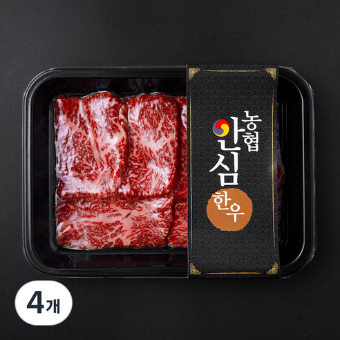 농협안심한우 삼각살 1등급 구이용 (냉장), 4개, 200g