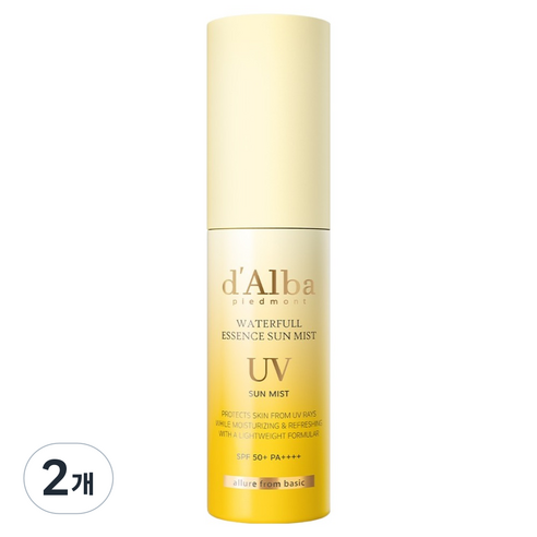 달바 워터풀 에센스 선 미스트 SPF50+ PA++++, 2개, 50ml