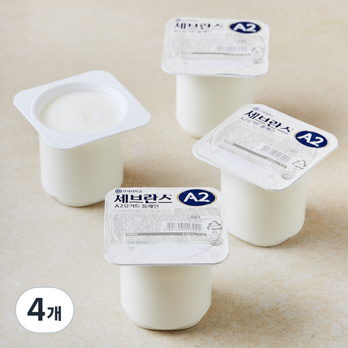 연세유업 세브란스 A2 요거트 플레인 4개입, 80g, 4개