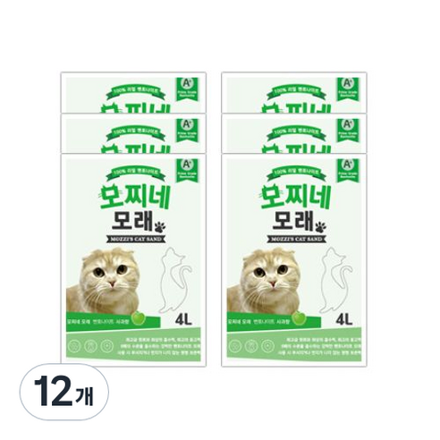 모찌네 고양이 모래, 4L, 12개, 사과향