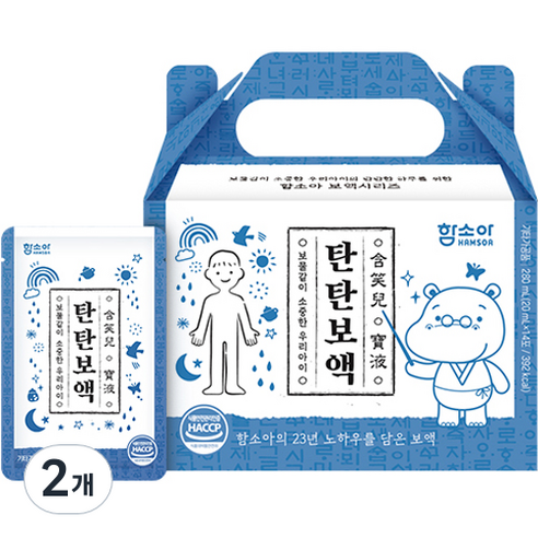 함소아 탄탄보액 딸기맛 14p, 280ml, 2개