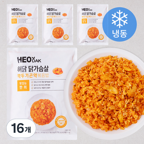 허닭 닭가슴살 깍두기 곤약볶음밥 (냉동), 250g, 16개