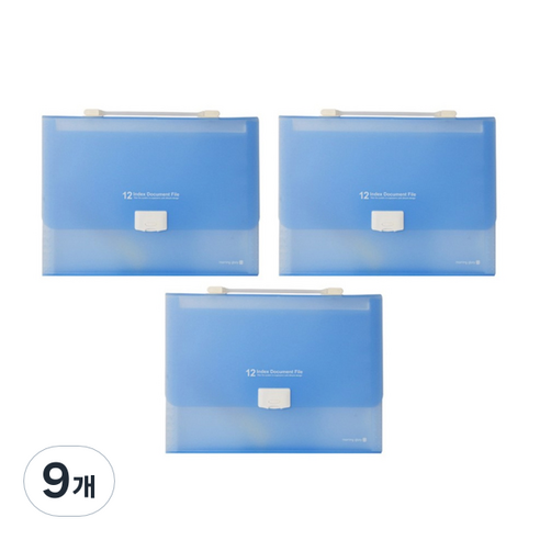 모닝글로리 심플 도큐멘트 화일백, 블루, 9개