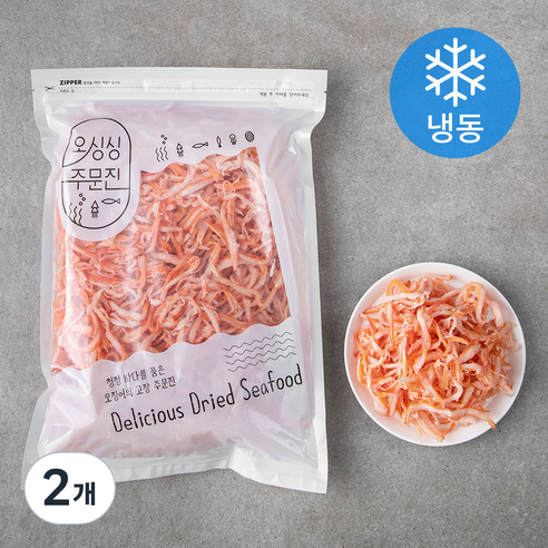 홍진미오징어채 (냉동), 500g, 2개