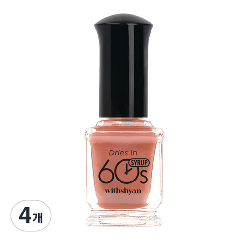 위드샨 시럽타입 반투명 60초 네일라커 매니큐어 9ml, M65 무화과시럽, 4개