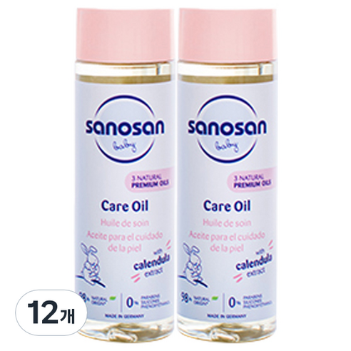 사노산 2.0 베이비 피부 보습 마사지 케어오일, 12개, 200ml