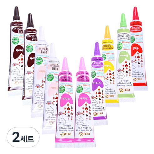상상앤드 초코 데코 펜 다크 2p + 화이트 2p + 딸기 2p + 메론 + 사과 + 바나나 + 포도 세트, 20g, 2세트