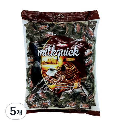 타야스 밀크퀵 커피 봉봉 캔디, 1kg, 5개