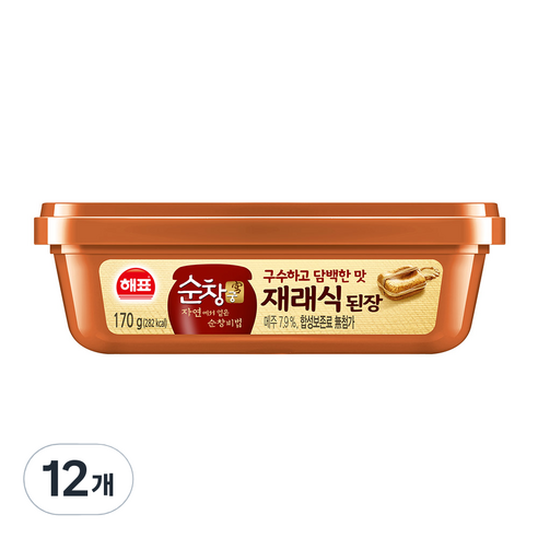 해표 순창궁 재래식 된장, 170g, 12개