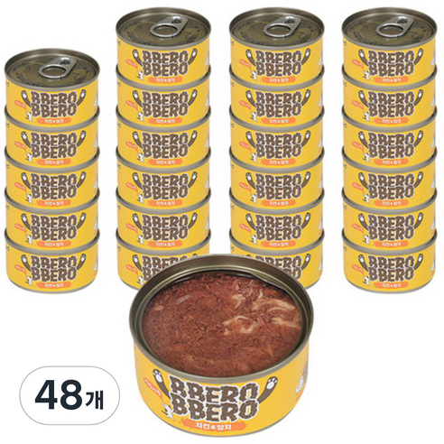 뻬로뻬로 간식캔, 치킨 + 참치 혼합맛, 48개