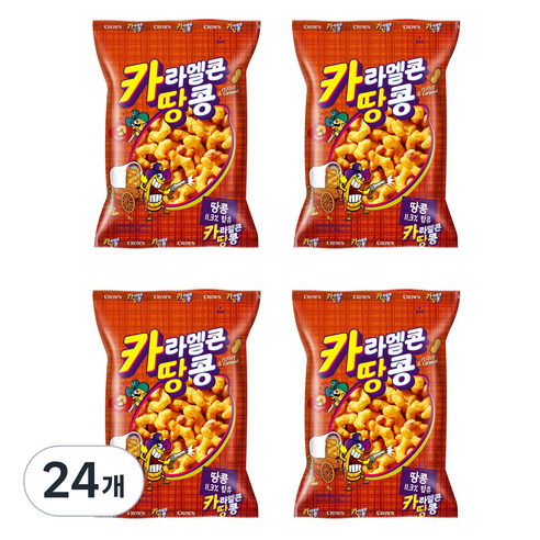 크라운 카라멜콘 땅콩, 72g, 24개
