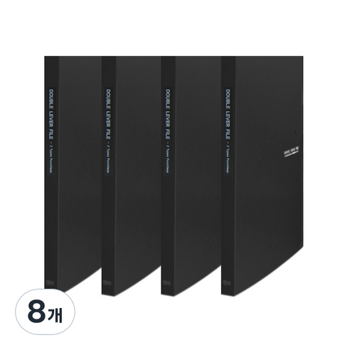 노블 PP 더블레버화일 A4, 검정, 8개