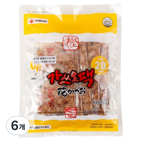 야마끼 소포장 가쓰오팩 20p, 6개, 50g