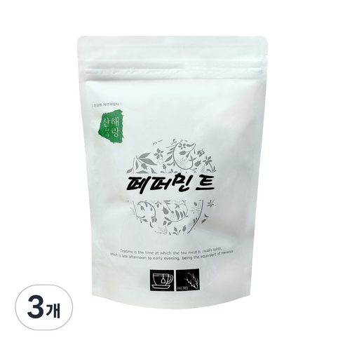 산해랑 단일허브차 페퍼민트, 40g, 1개입, 3개