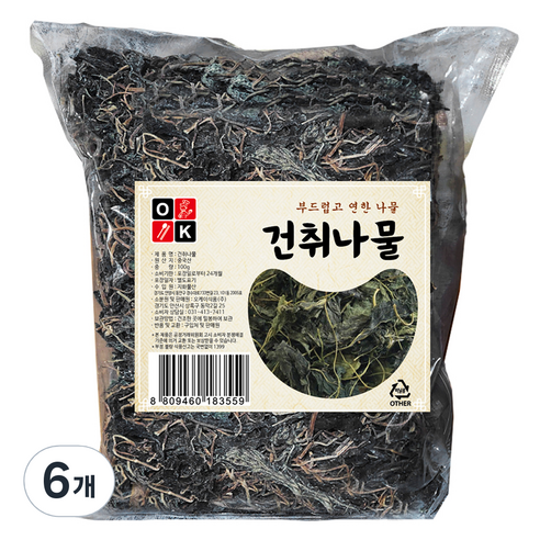 오케이 건취나물, 100g, 6개