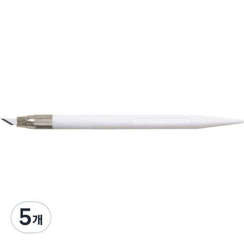 커터몰코리아 NT커터 파스텔 아트 나이프 공예용칼 D-401P, 화이트, 5개