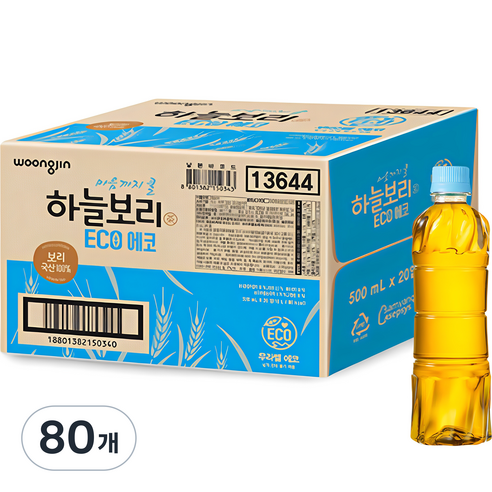 하늘보리 에코 무라벨, 500ml, 80개