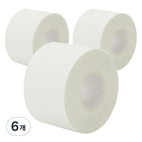 크리다 KRIDA C-tape 스포츠 테이프 화이트 3.8cm x 9.1m, 6개, 1개입
