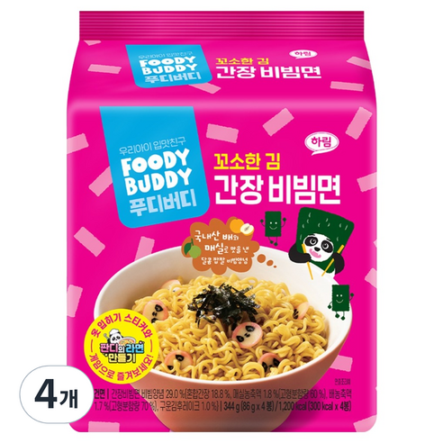 푸디버디 간장 비빔면 86g, 16개