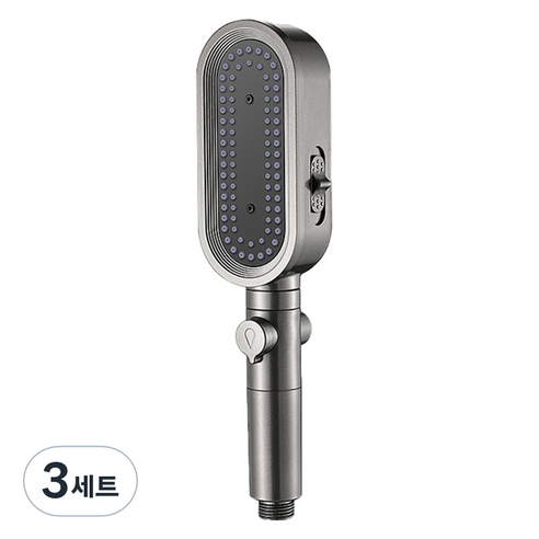 제이라이프 쏠라 다기능 샤워기 헤드, 3개, 그레이