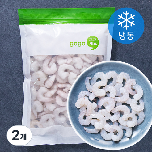 고고새우 손질 생새우살 71/90 (냉동), 750g(소소), 2개