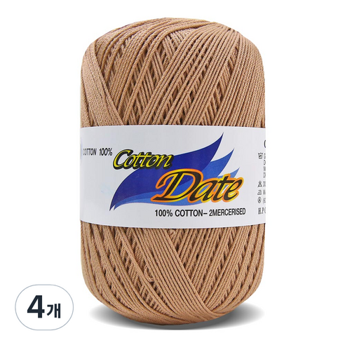 니뜨 코튼 데이트 실 75g, 935 베이지, 4개