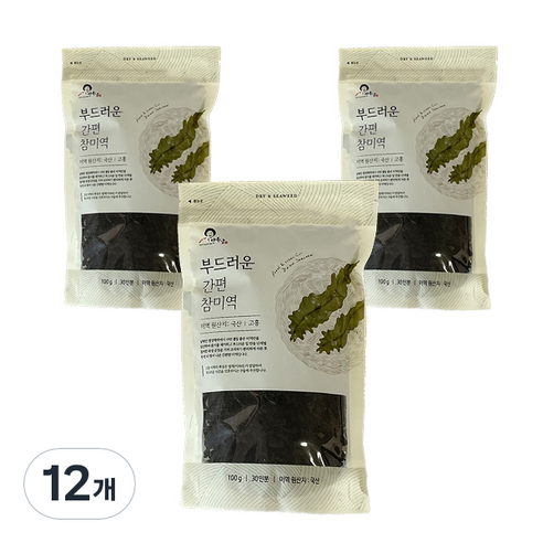 안옥남 부드러운 간편 참미역, 100g, 12개