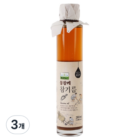 칠갑농산 통참깨 참기름, 3개, 200ml