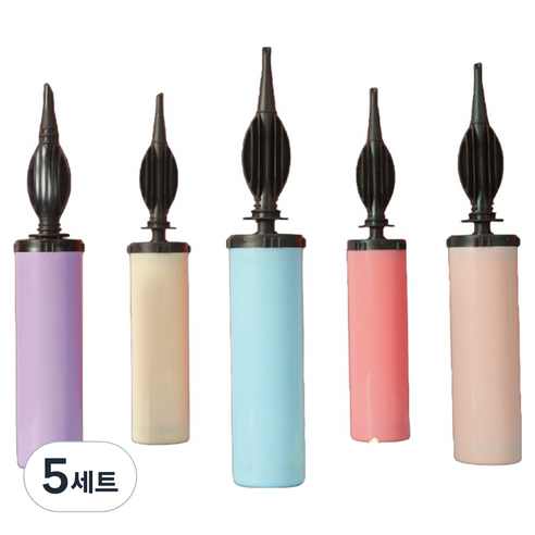 플로우코드 풍선 튜브 공기주입기 5종 세트, 랜덤발송, 5세트