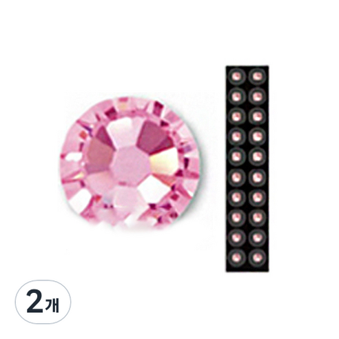 와사비네코 미미츠보 쥬얼리 귀지압패치 M 3.0mm 20p, 라이트로즈, 2개