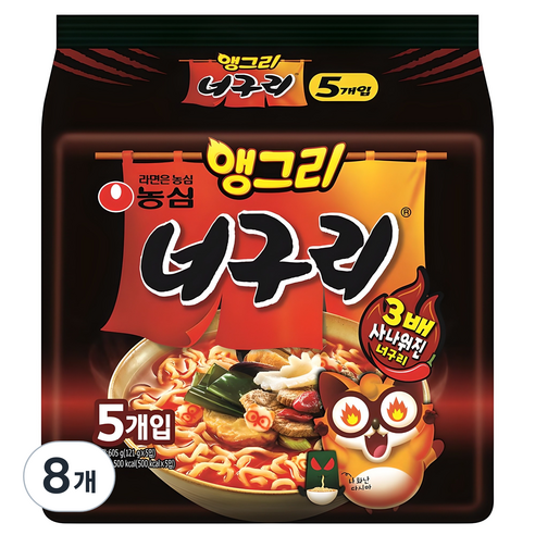 너구리 앵그리 121g, 40개