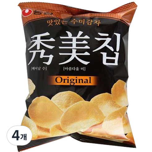 농심 수미칩 오리지널, 55g, 4개