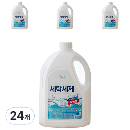 에코365 실내건조 7종파워효소 액체 세탁세제, 2.5L, 24개