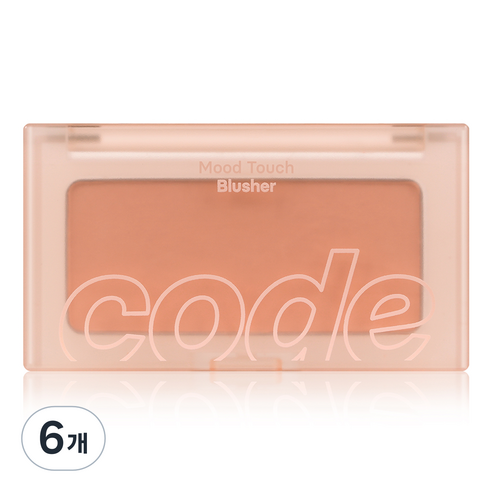 코드글로컬러 무드터치 블러셔 3.5g, 02 모닝 코랄, 6개