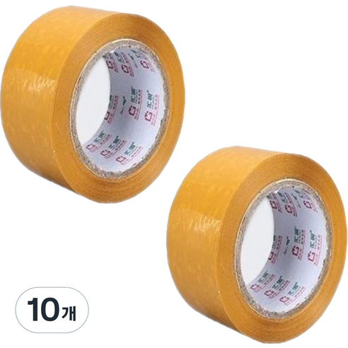 아뜰라임 박스 포장 테이프 6cm, 황색, 10개