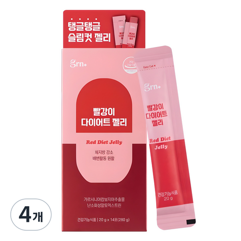 GRN 빨강이 다이어트 젤리 14p, 280g, 4개