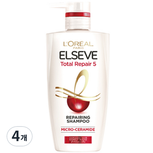 로레알파리 토탈리페어5 샴푸, 410ml, 4개