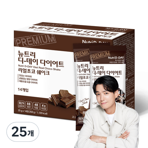뉴트리디데이 다이어트 리얼 초코 쉐이크, 350g, 25개