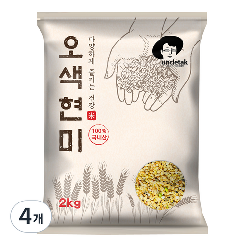 엉클탁 오색현미, 2kg, 4개