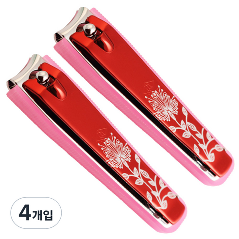 세븐스타 프리미엄손톱깎이 대형, 레드, 4개