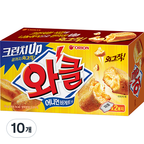 오리온 돌아온 와클 어니언바게트맛, 38g, 10개