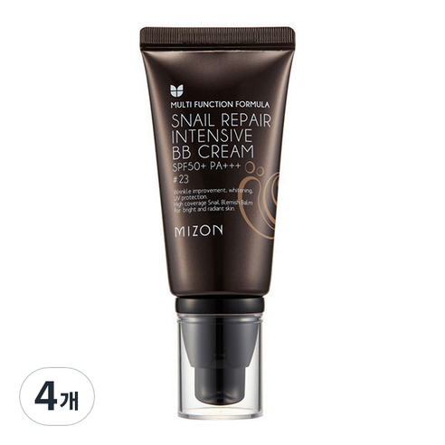 미즈온 스네일 리페어 인텐시브 비비 크림 SPF50+ PA+++ 50ml, 23호, 4개