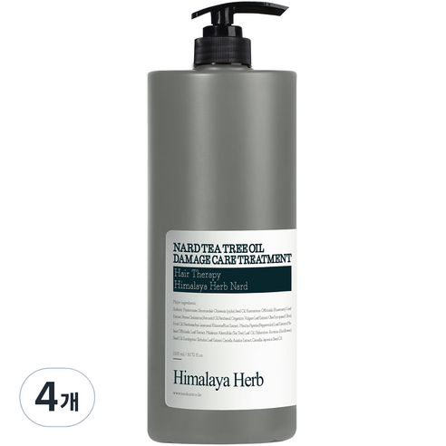 부케가르니 나드 티트리 오일 데미지 케어 트리트먼트, 1500ml, 4개