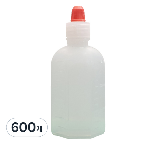 신도공업 일회용 짧은 뚜껑 약병 PE 말랑이 60cc, 600개