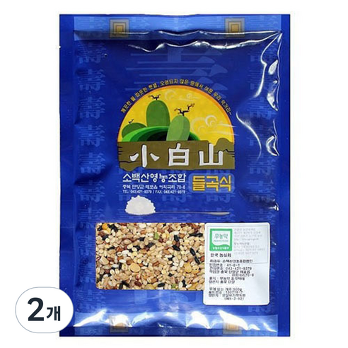 소백산영농조합 무농약 혼합15곡, 500g, 2개