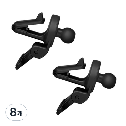 레드빈 집게 받침 방식 송풍구 핸드폰 거치대 DEAM, 8개, 블랙