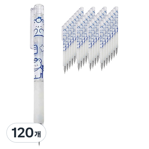 마켓감성 종이 아트 나이프 펜, 곰돌이(랜덤발송), 120개